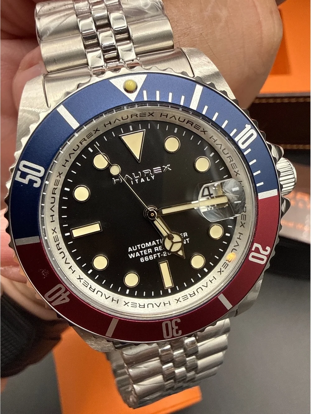Haurex Italy Eterno Automatic Water Resistant Men's Watch 44